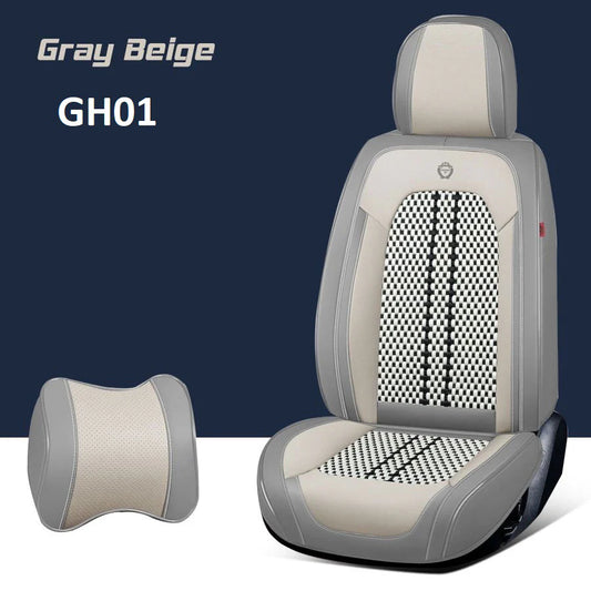 Leather Seat Covers For All Cars (GH01) | Gray Beige