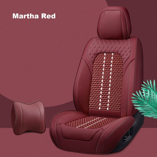 Leather Seat Covers For All Cars (GX01) | Martha Red