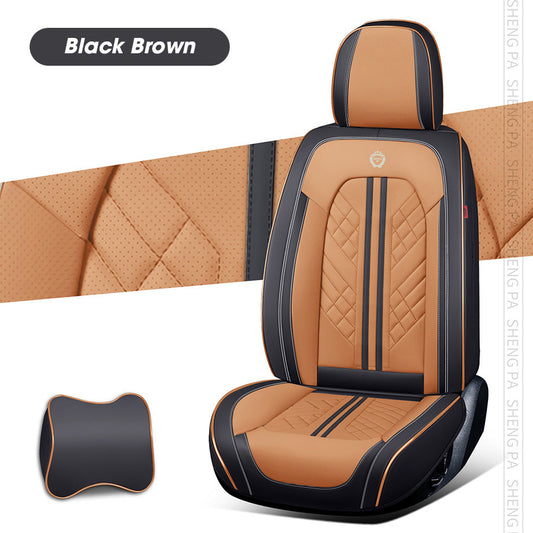 Leather Seat Covers For All Cars (GK02) | Black Brown