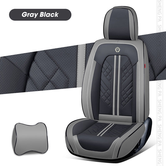 Leather Seat Covers For All Cars (GK02) | Gray Black