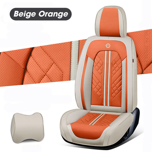 Leather Seat Covers For All Cars (GK02) | Beige Orange