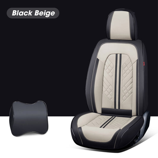 Leather Seat Covers For All Cars (GK02) | Black Beige