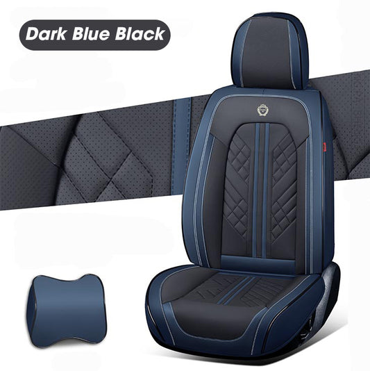 Leather Seat Covers For All Cars (GK02) | Dark Blue Black