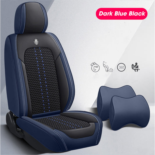 Leather Car Seat Covers (GH01) | Dark Blue Black