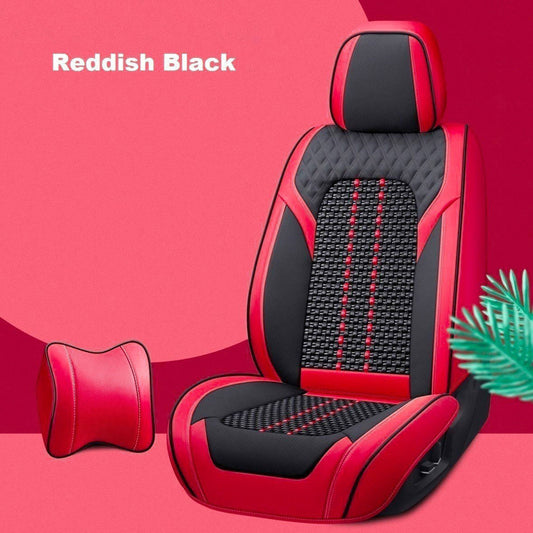 Leather Seat Covers For All Cars (GX01) | Reddish Black