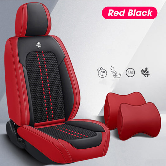 Leather Car Seat Covers (GH01) | Red Black