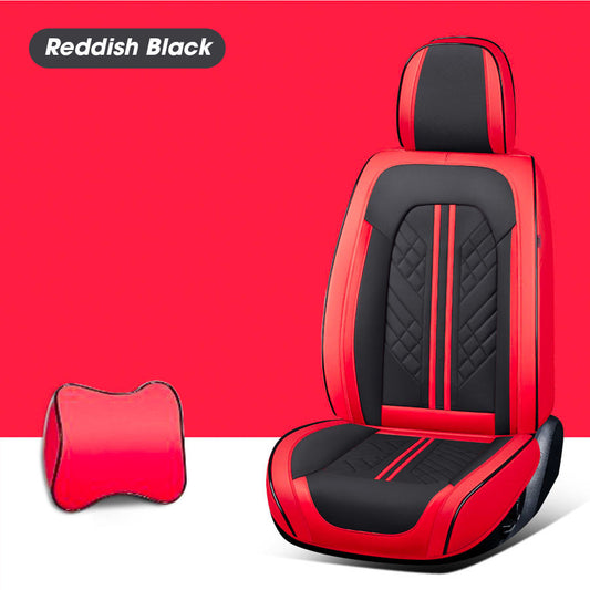 Leather Seat Covers For All Cars (GK02) | Reddish Black