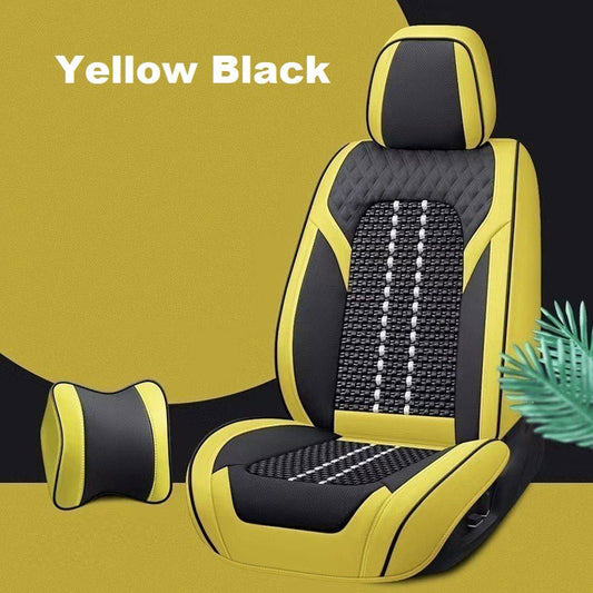 Leather Seat Covers For All Cars (GX01) | Yellow Black