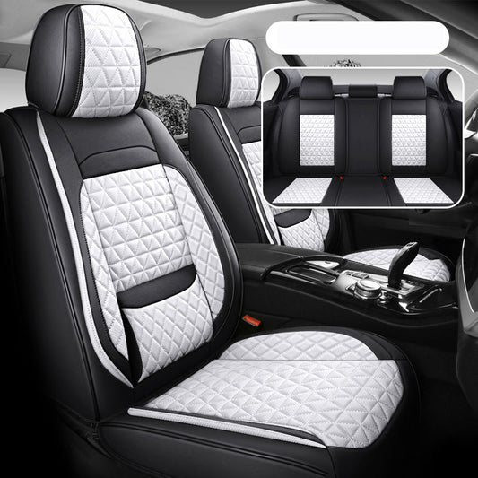 Seat Covers For All Cars (Luxury 02) | Black White