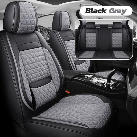 Seat Covers For All Cars (Luxury 02) | Black Gray