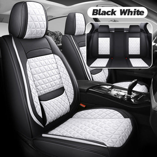 Seat Covers For All Cars (Luxury 02) | Black White