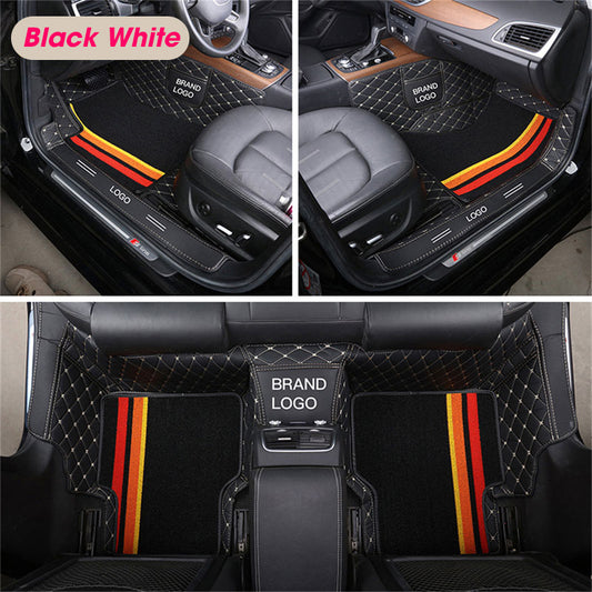 Exclusive Car Floor Mats For All Cars (Ver.02) - Black White