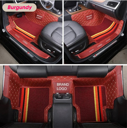 Exclusive Car Floor Mats For All Cars (Ver.02) - Burgundy