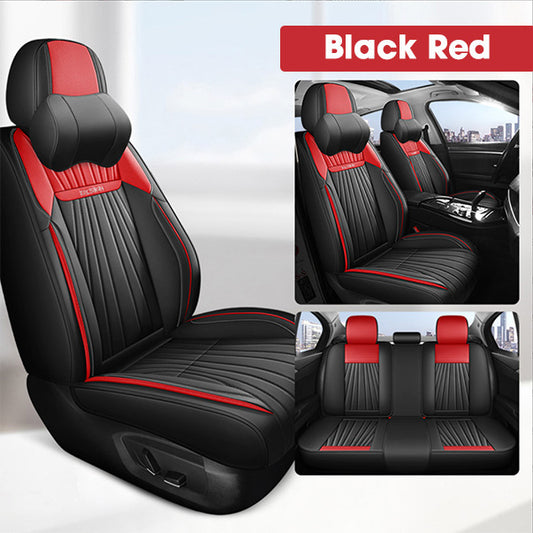 Leather Seat Covers For All Cars (GZ02) | Black Red