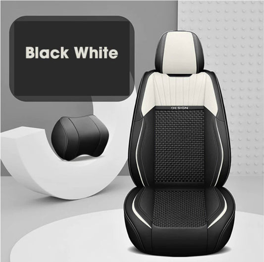 Leather Seat Covers For All Cars (GV01) | Black White