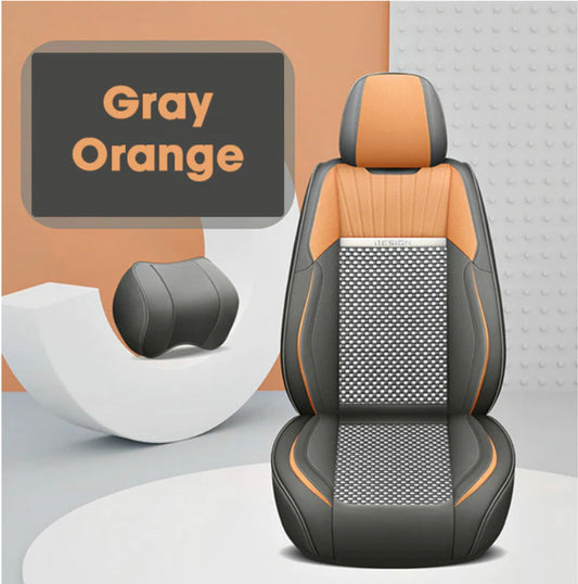 Leather Seat Covers For All Cars (GV01) | Gray Orange