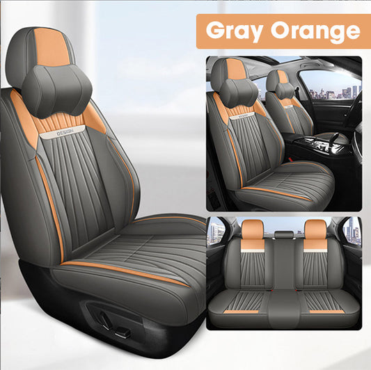 Leather Seat Covers For All Cars (GZ02) | Gray Orange