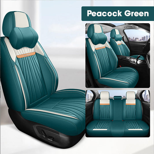 Leather Seat Covers For All Cars (GZ02) | Peacock Green