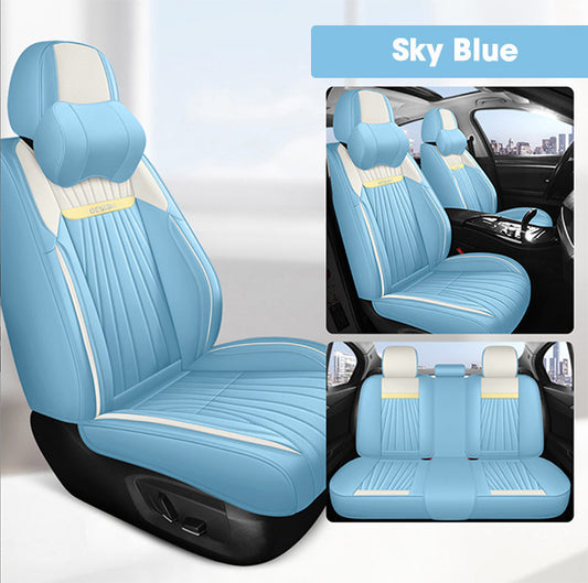 Leather Seat Covers For All Cars (GZ02) | Sky Blue