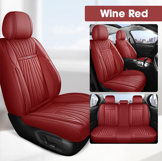 Leather Seat Covers For All Cars (GZ02) | Wine Red