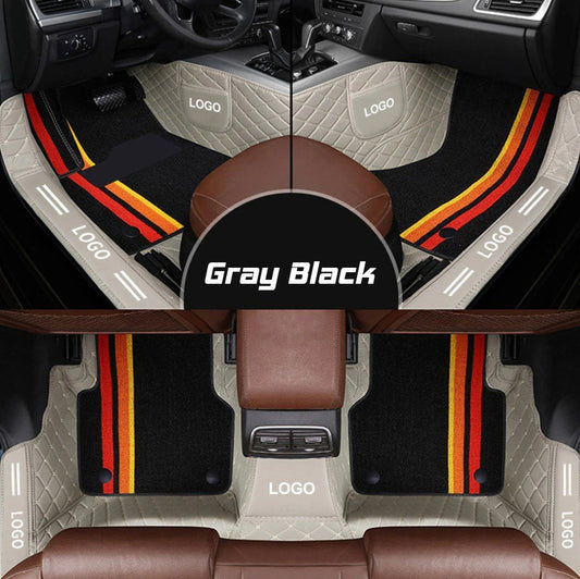 Exclusive Car Floor Mats For All Cars (Ver.02) - Gray Black