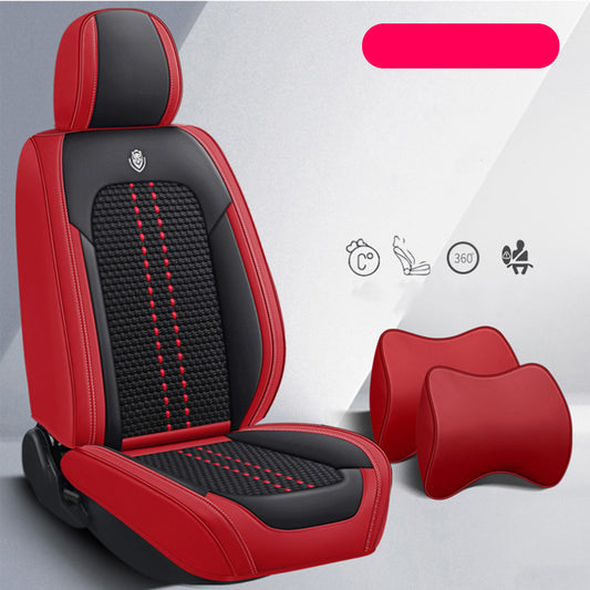 Leather Car Seat Covers (GH01) | Red Black